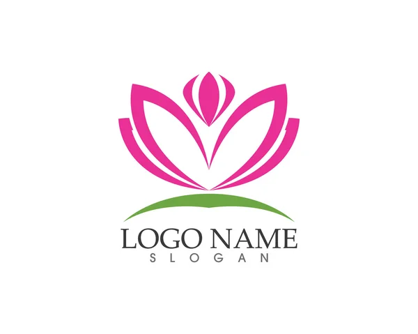 Lotus flor logo spa — Vector de stock