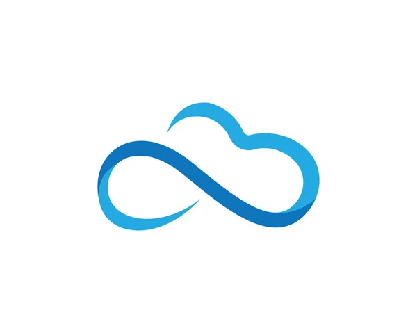 Logo et symbole des données Internet Cloud — Image vectorielle