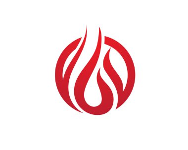 ateş alev logosu şablonu