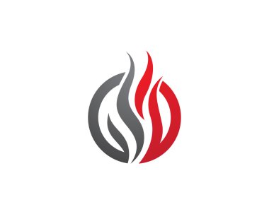 ateş alev logosu şablonu