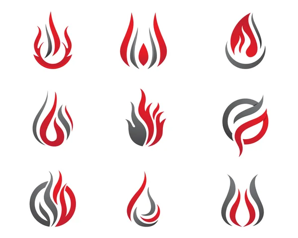 Brandflamme Logo-Vorlage — Stockvektor