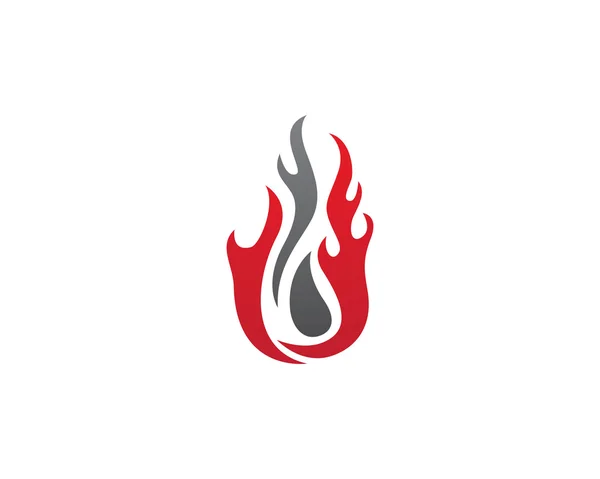 Fuoco fiamma logo modello — Vettoriale Stock