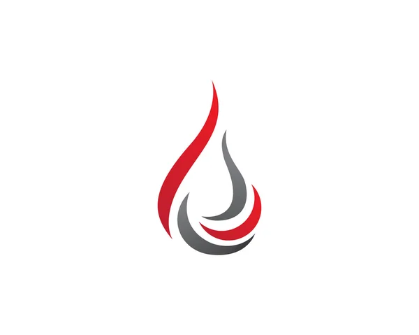 Fuego llama logotipo plantilla — Vector de stock