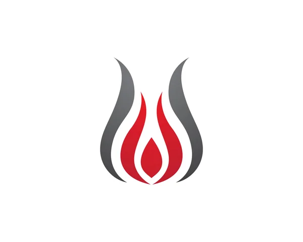 Fuego llama logotipo plantilla — Vector de stock