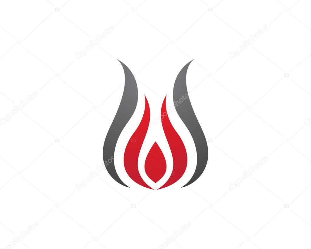 Fire flame Logo Template vector icon Oil, gas and energy logo concept
