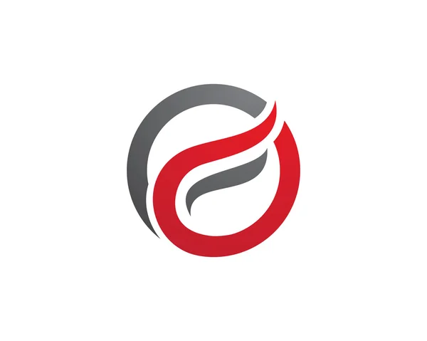 F Carta Logo Plantilla vector — Vector de stock