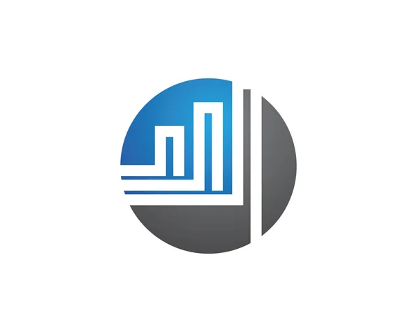 Logotipo e modelo de finanças empresariais — Vetor de Stock