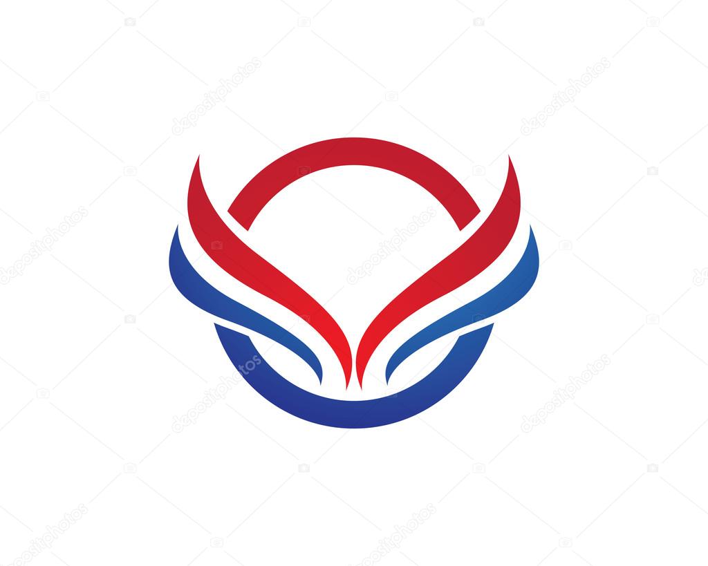V Wing Logo Template Falcon Eagle Bird Logo Template vector icon