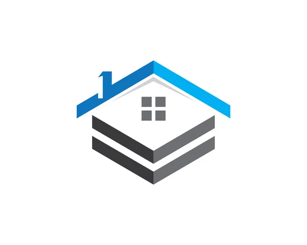 Domu i budynku logo szablon — Wektor stockowy