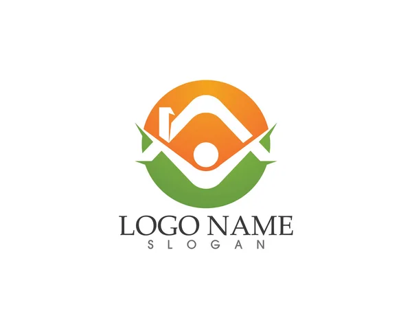 Ev ve logo şablonu oluşturma — Stok Vektör