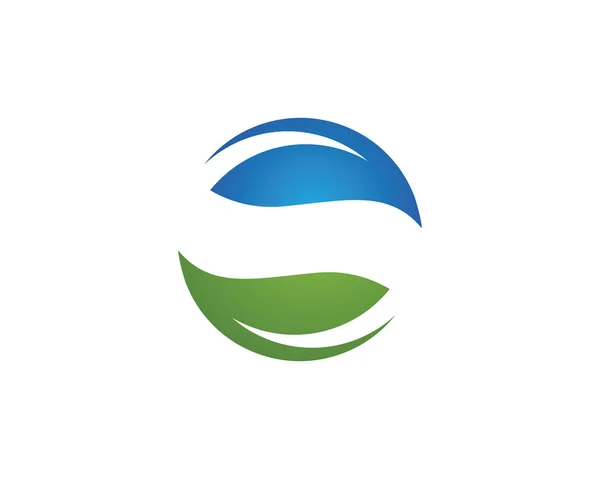 Eco Tree blad logotyp mall — Stock vektor