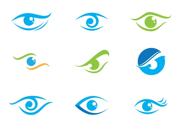 Göz bakımı logo vektörü — Stok Vektör