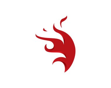 ateş alev logosu şablonu