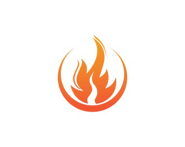 ateş alev logosu şablonu