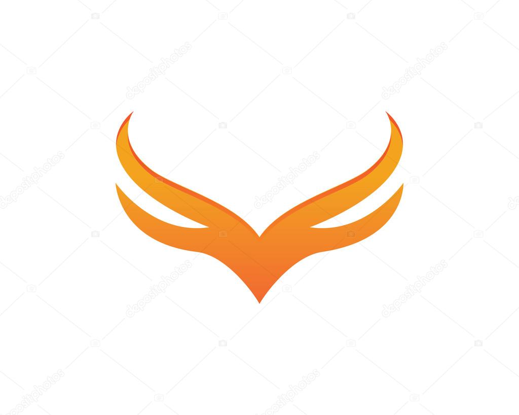 V Wing Logo Template Falcon Eagle Bird Logo Template vector icon