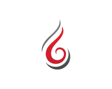 ateş alev logosu şablonu