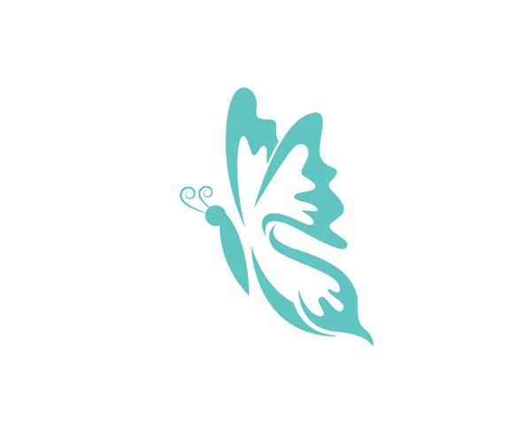 蝶のロゴのテンプレート — ストックベクタ