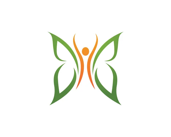 Vorlage Schmetterling Logo — Stockvektor