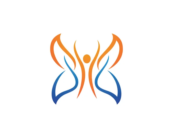 Szablon logo motyl — Wektor stockowy
