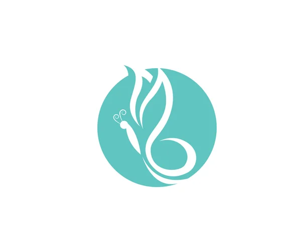 蝶のロゴのテンプレート — ストックベクタ