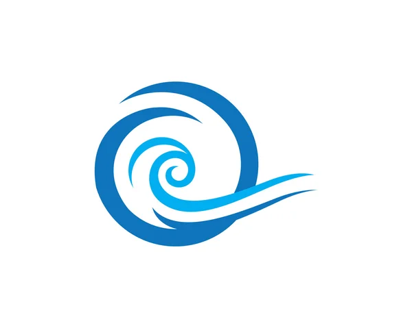 水波ロゴテンプレート — ストックベクタ