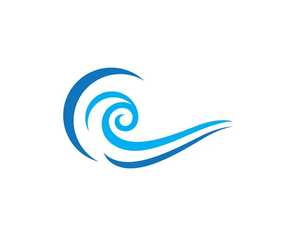 水波ロゴテンプレート — ストックベクタ
