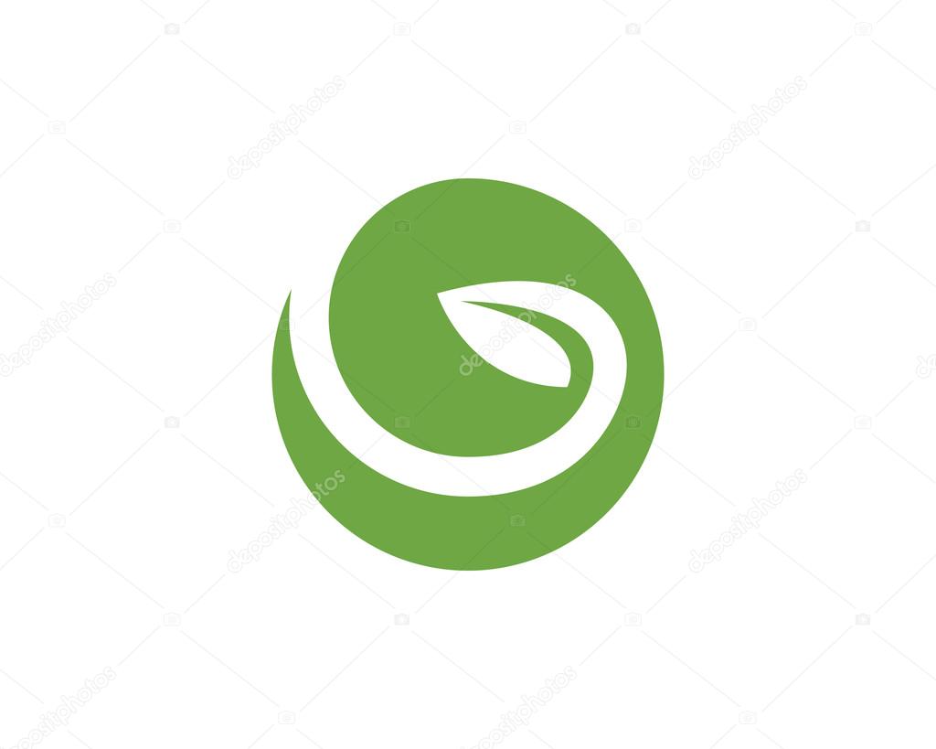 Tree leaf vector logo design, eco-friendly concept
