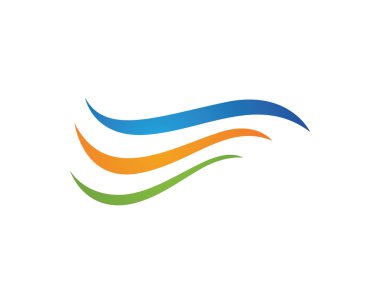 Su dalgası logo şablonu