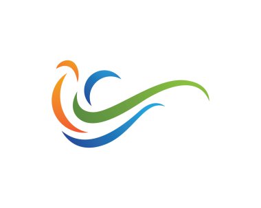 Su dalgası logo şablonu