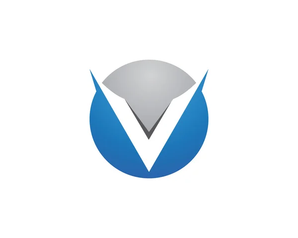 V letter logo sjabloon — Stockvector