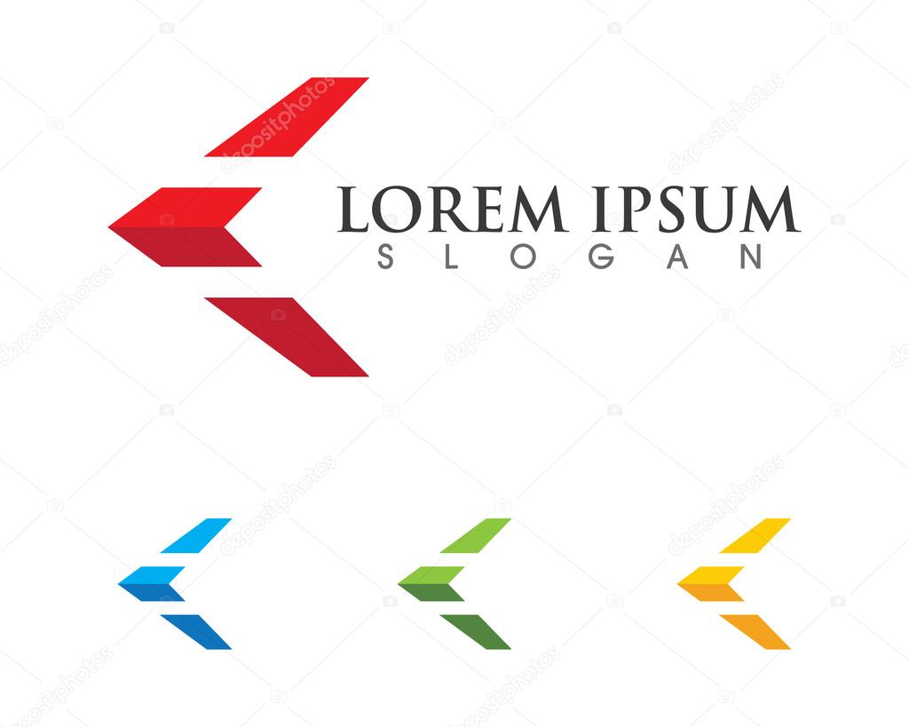 K Arrow Letter Logo template vector icon design