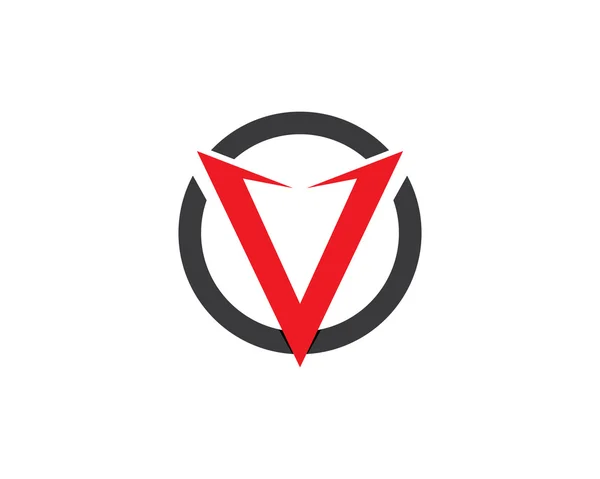 V Buchstabe Symbol und Logo — Stockvektor