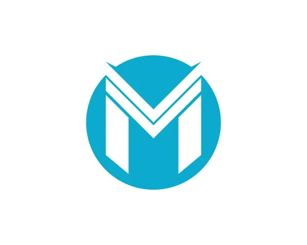 M lettera e logo — Vettoriale Stock