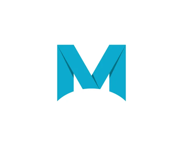 M brief en logo — Stockvector