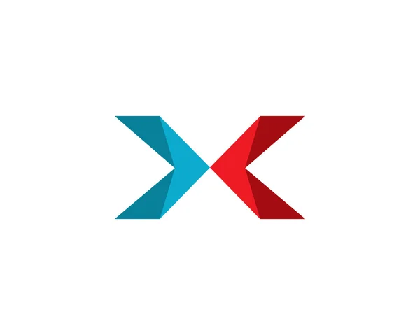Logotipo e modelo de letra X —  Vetores de Stock