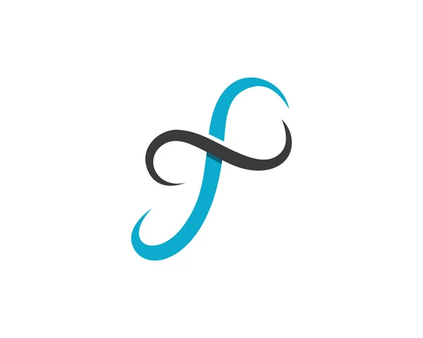 F brief logo en sjabloon — Stockvector