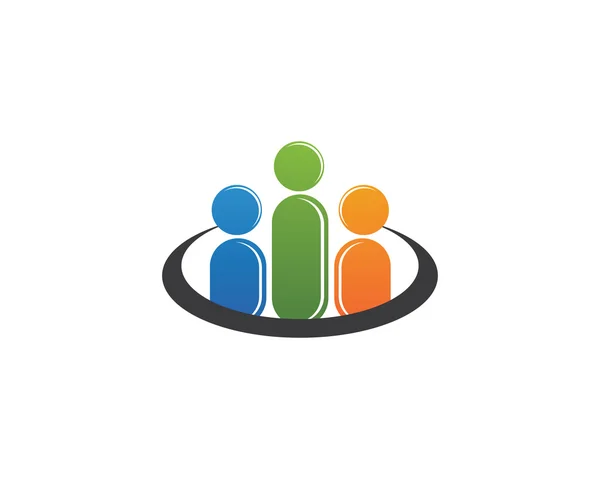 Topluluk grup insanlar eğitim logosu — Stok Vektör