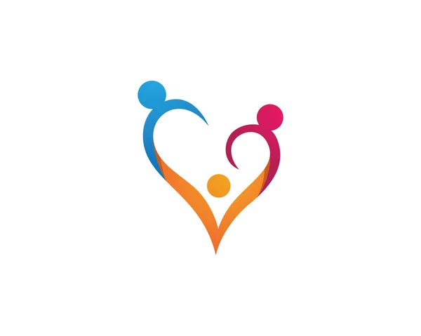 Szablon logo opieki społecznej — Wektor stockowy
