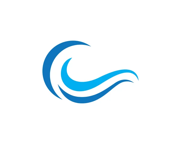 Modèle de logo de vague d'eau — Image vectorielle