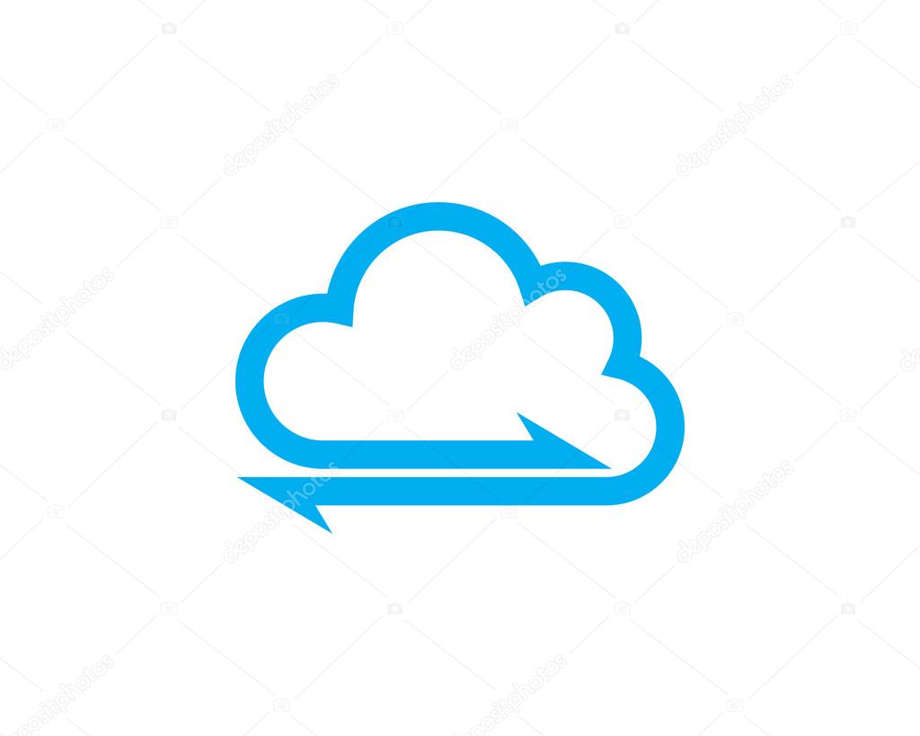 Cloud technology vector logo template design vector