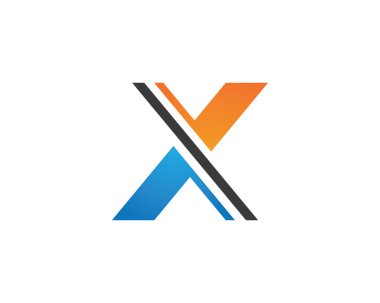 X harfi logo ve şablon