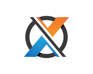 X harfi logo ve şablon