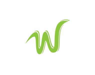 W harf logo ve şablon 