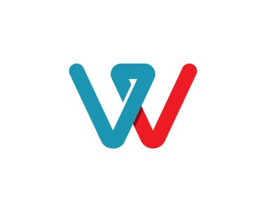 W harf logo ve şablon 