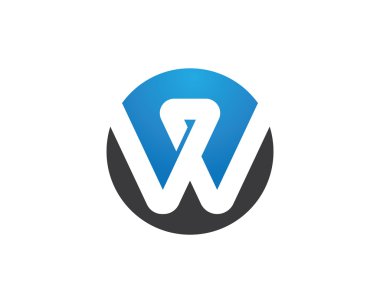 W harf logo ve şablon 