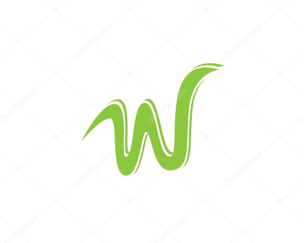 W letter logo and template