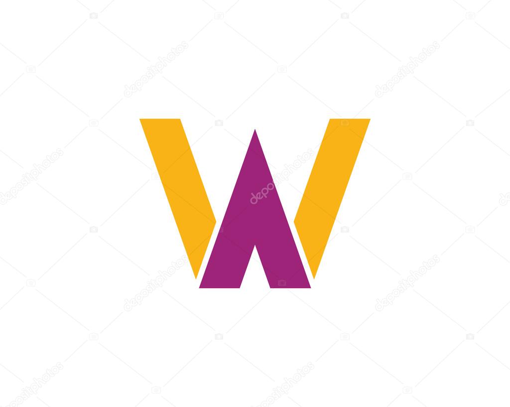 W letter logo and template
