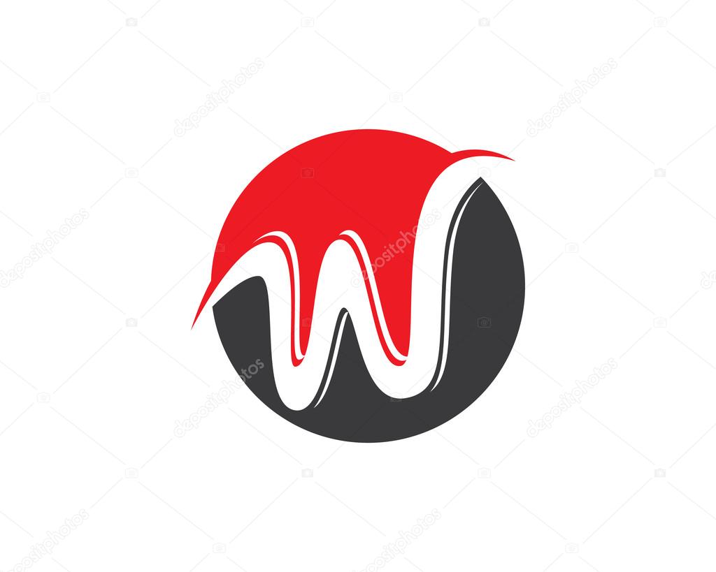 W letter logo and template