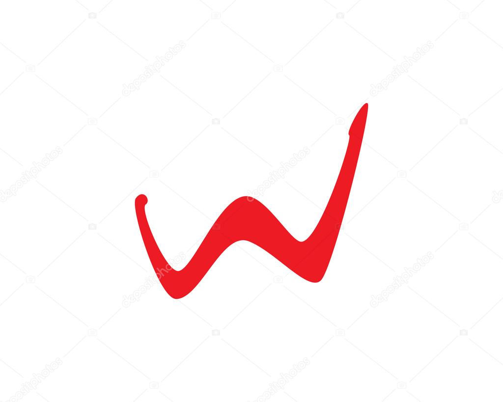 W letter logo and template