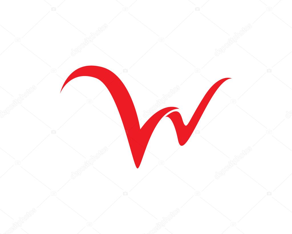 W letter logo and template